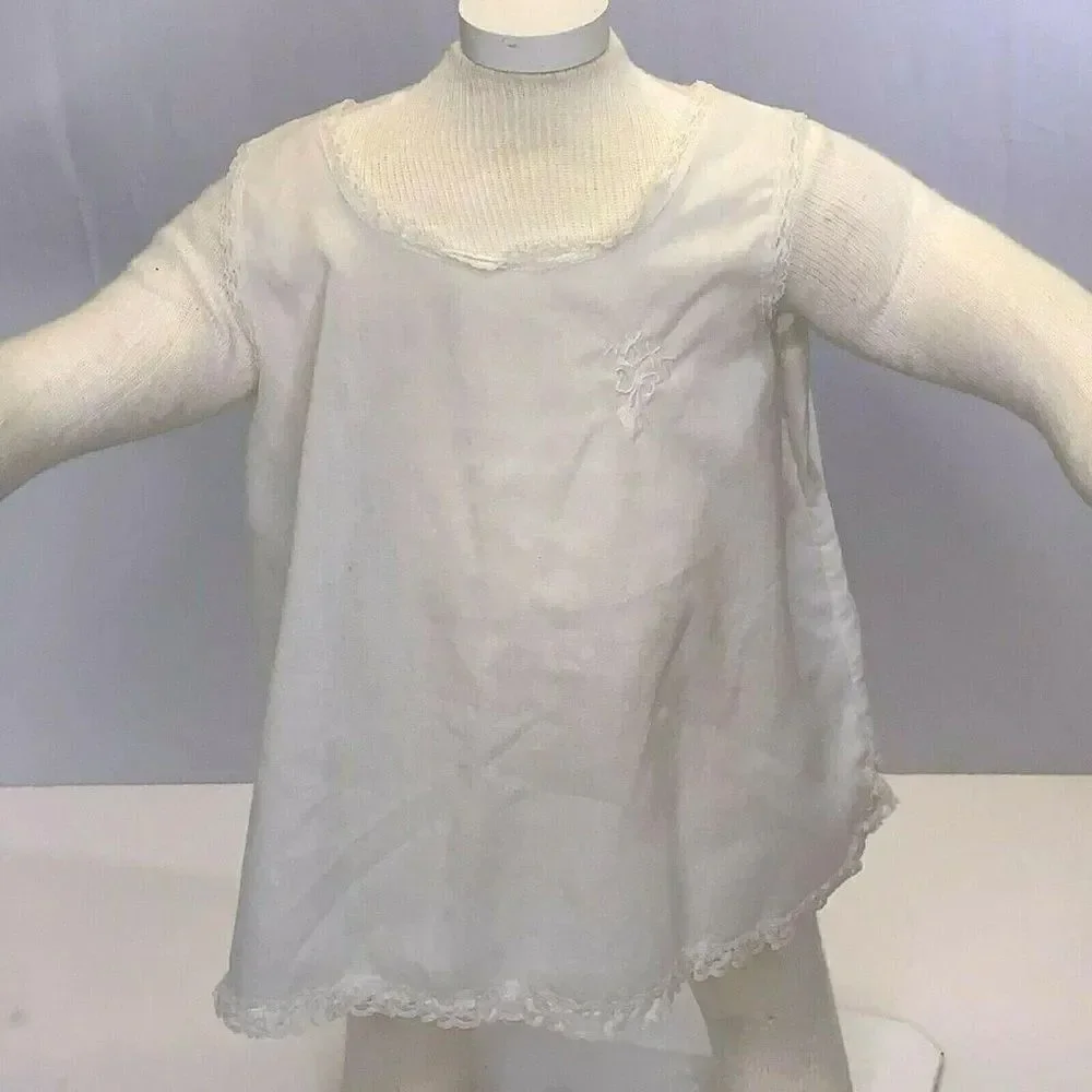 Vintage Sheer Infant Christening Dress Slip 12-18m